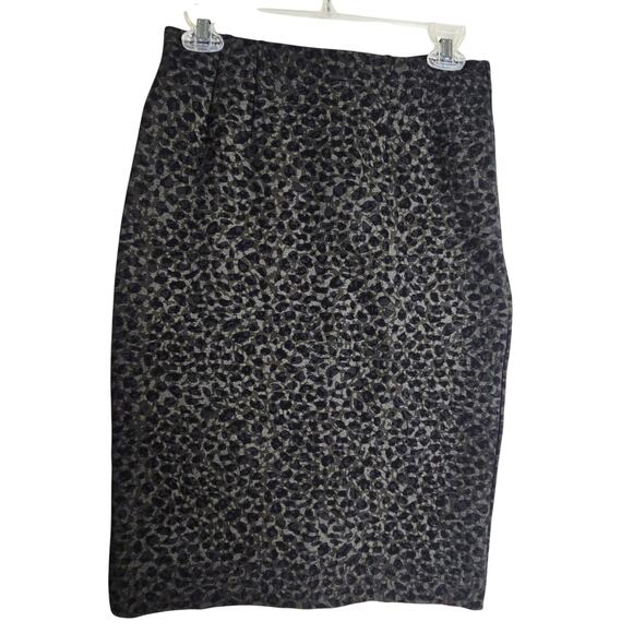 Peace of Cloth XS Pencil Skirts Geometric Pattern. Dark Gray n Black Office Sexy - Picture 1 of 15